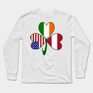 Austrian Irish American Shamrock Long Sleeve T-Shirt